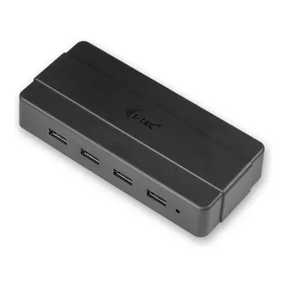 i-tec USB HUB Charging/ 4 porty/ 1 nabíjecí port/ USB 3.0/ napájecí adaptér/ černý, U3HUB445