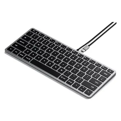 Satechi klávesnica Slim W1 Wired Backlit Keyboard - Space Gray, ST-UCSW1M