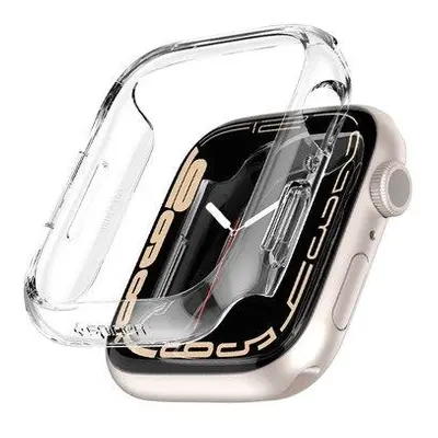 Spigen kryt Thin Fit pre Apple Watch 7/8 41mm - Crystal Clear