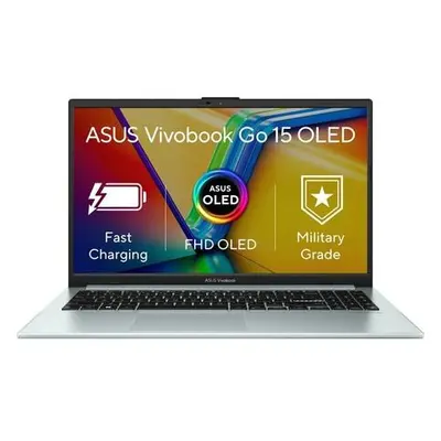 ASUS Vivobook Go 15 OLED/E1504FA/R5-7520U/15,6"/FHD/8GB/512GB SSD/AMD int/W11H/Green Grey/2R, E1