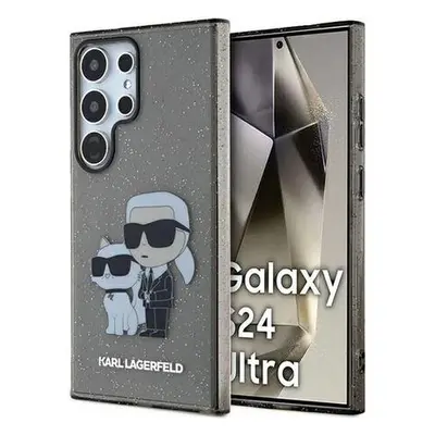 Karl Lagerfeld IML NFT Glitter Karl&Choupette zadní kryt pro Samsung S24 Ultra černý