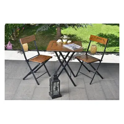 Hanah Home Garden Table & Chairs Set (3 Pieces) Bistro Set 3