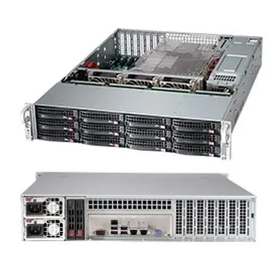 SUPERMICRO 2U chassis 12x 3,5" HS SAS/SATA (12G Expander 1x SFF 8643) + volitelný 2x 2,5", 2x920