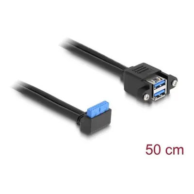 Delock Kabel USB 5 Gbps ze zásuvkového pinového konektoru, na 2 x zásuvky rozhraní USB 5 Gbps Ty