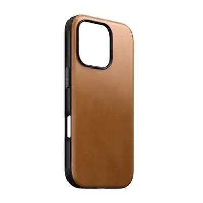 Nomad Modern Leather Case MagSafe kryt iPhone 16 Pro světle hnědý