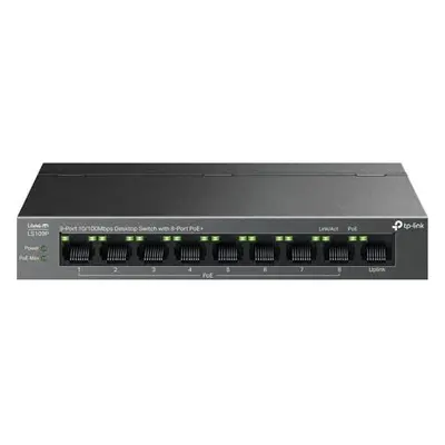 Switch TP-Link LS109P 1x LAN, 8x LAN s PoE+, 63W, LS109P