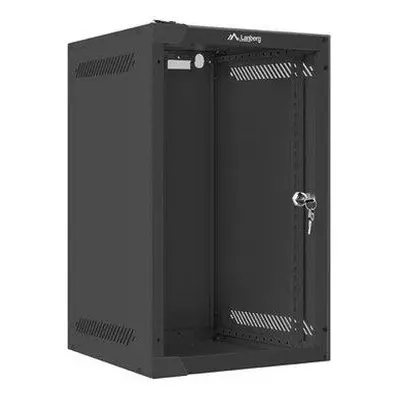 LANBERG RACK CABINET 10” WALL-MOUNT 9U/280X310 (FLAT PACK) WITH GLASS DOOR BLACK , WF10-2309-10