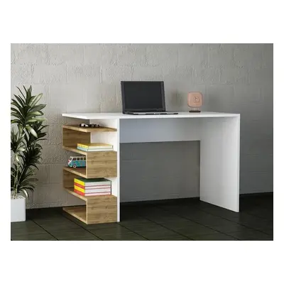 Hanah Home Study Desk Snake - White, Walnut