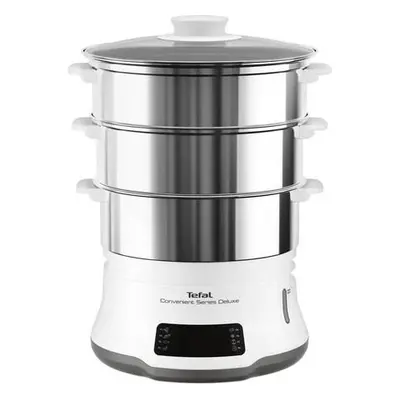 Tefal VC502D10 Convenient Series Deluxe parní hrnec, 900 W, 9 l, 5 programů, časovač, displej, b