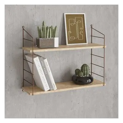 Hanah Home Wall Shelf Armoni 2'li - Oak Oak