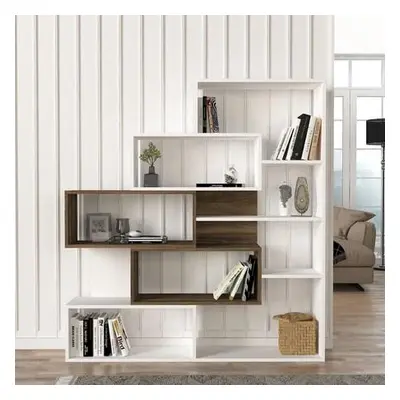 Hanah Home Bookshelf Marla - White, Walnut