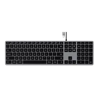 Satechi klávesnica Slim W3 Wired Backlit Keyboard - Space Gray, ST-UCSW3M