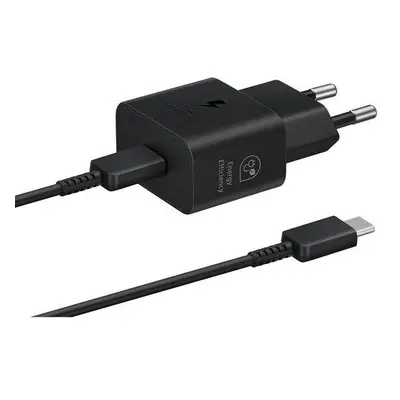 EP-T2510EBE + EP-DN980BBE Samsung USB-C 25W Cestovní nabíječka + USB-C Datový Kabel Black (OOB B