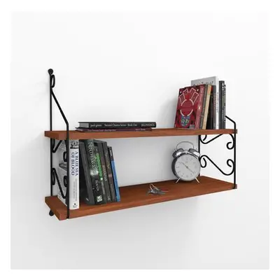 Hanah Home Wall Shelf Seramoni 2'li - Walnut Walnut