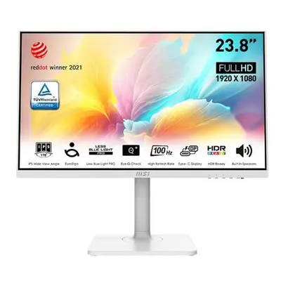 MSI Modern/MD2412PW/23,8"/IPS/FHD/100Hz/1ms/White/3R, Modern MD2412PW