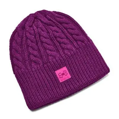 Under Armour Dámský kulich Halftime Cable Knit Beanie mystic magenta OSFM