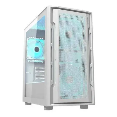 COUGAR PC skříň UNIFACE RGB White Mini Tower Mesh Front Panel 2x 140mm RGB Fan + 1x 120mm RGB Fa