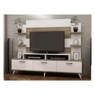 Hanah Home TV Unit Diana - White, Walnut