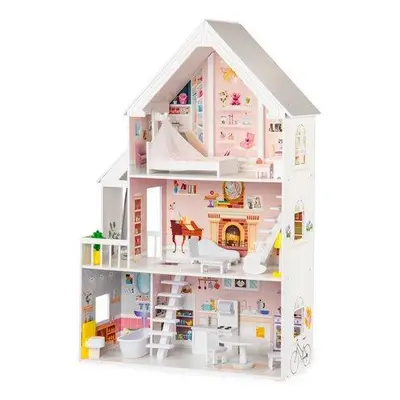 ECOTOYS Domeček pro panenky XXL Dolls Residence s vybavením