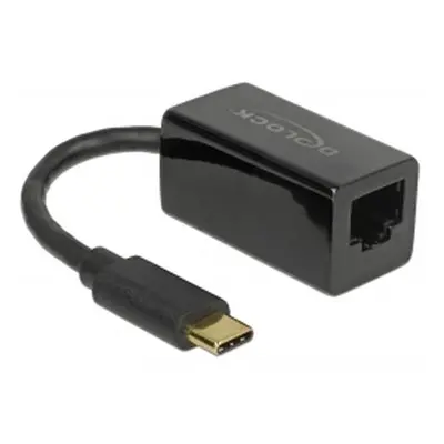 Delock Adaptér Super Speed USB (USB 3.1 Gen 1) s USB Type-C samec > Gigabit LAN 10/100/1000 Mbps