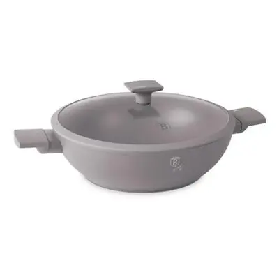 Berlingerhaus Wok pánev s titanovým povrchem a poklicí 30 cm Taupe Collection