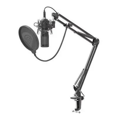 Streamovací mikrofon Genesis Radium 400, USB, kardioidní polarizace, ohybné rameno, pop-filter, 