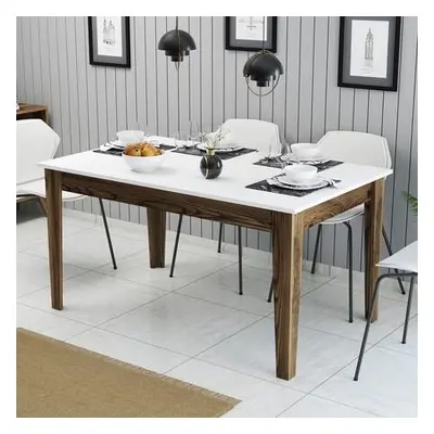 Hanah Home Dining Table Milan 514 - Walnut, White