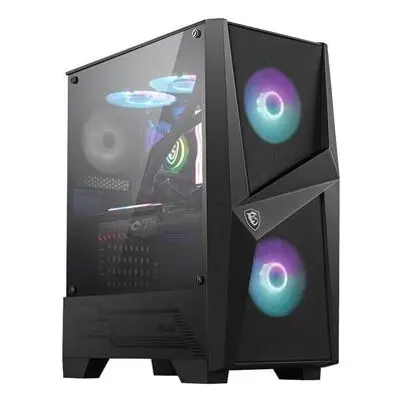 MSI skříň MAG FORGE 100R/ bez zdroje/ levé temperované sklo/ 2x 120 mm A-RGB fan/ 2x USB3.0/ 1x 