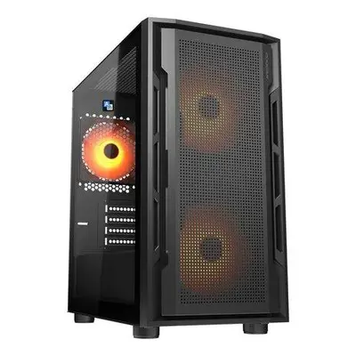 COUGAR PC skříň UNIFACE RGB Black Mini Tower Mesh Front Panel 2x 140mm RGB Fan + 1x 120mm RGB Fa