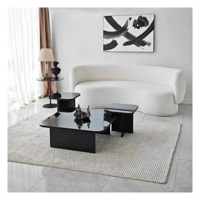 Hanah Home Coffee Table Set Jazz - Black, Fume