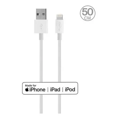 Puro kábel Plain Cable USB-A to Lightning 0.5m - White