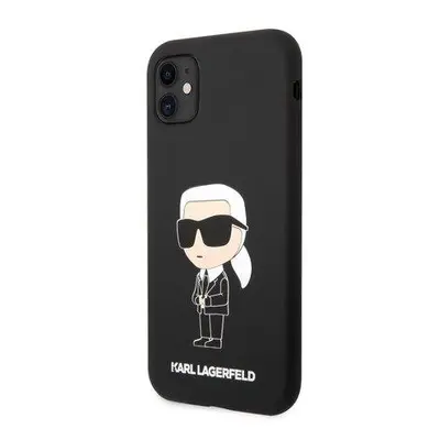 Karl Lagerfeld Liquid Silicone Ikonik NFT Zadní Kryt pro iPhone 11 Black