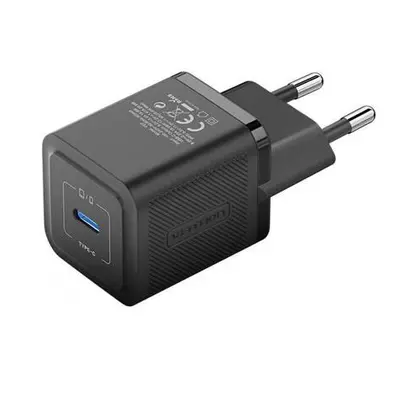 Wall charger, Vention, FEPB0-EU, USB-C, 20W, GaN (black),