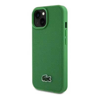 Lacoste Iconic Petit Pique Woven Logo Magsafe kryt iPhone 15 zelený