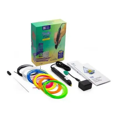 3Doodler 3D pero FLOW + 8 PLA náplní a 3D šablona, FLOW-INTL