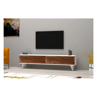 Hanah Home TV Stand Hill - Walnut, White WalnutWhite