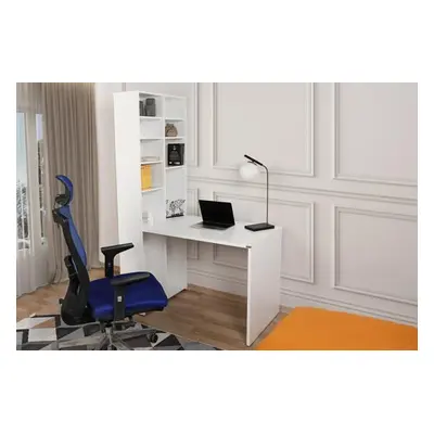 Hanah Home Study Desk CMU-206-DD-1 LatteWhite