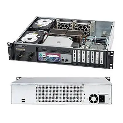 SUPERMICRO 2U chassis (Short Depth 14,5") 2x 3,5" Fix, front IO, 500W (80+Platinum), CSE-523L-50