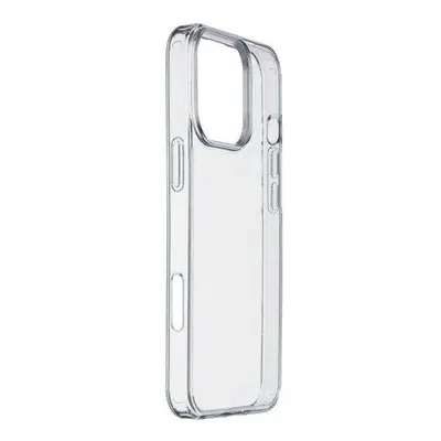 Zadní kryt CellularLine Clear Duo s ochranným rámečkem pro iPhone 16 Pro Max, průhledný