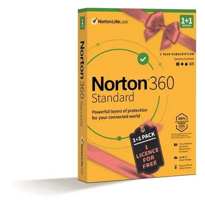 PROMO NORTON 360 STANDARD 10GB CZ 1uživ. 1 zařízení 1rok 1+1 ZDARMA_CZ box, 21414993