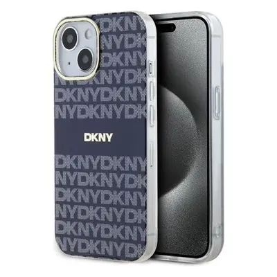 DKNY PC/TPU Repeat Pattern Tonal Stripe Magsafe Zadní Kryt pro iPhone 13 Blue