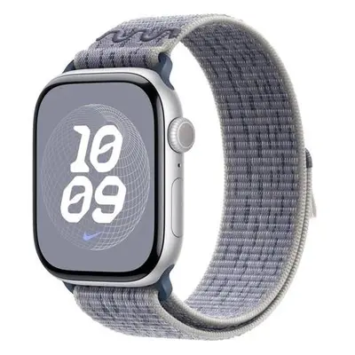 Apple Watch 49/46/45/44mm šedo-modrý provlékací sportovní řemínek Nike