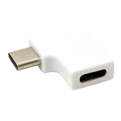 Redukce USB C(M) - USB C(F) lomená 90°, bílá, 12.03.2996