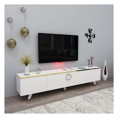 Hanah Home TV Unit Luxia - White, Gold