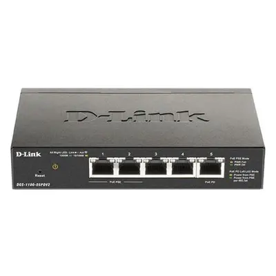 D-Link DGS-1100-05PDV2 5-port Gigabit PoE Powered Smart switch, DGS-1100-05PDV2