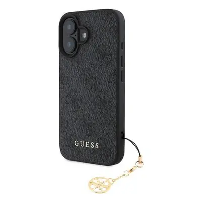 Guess 4G Charm Zadní Kryt pro iPhone 16 Tone on Tone Grey