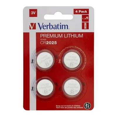 VERBATIM Lithium baterie CR2025 3V 4 Pack