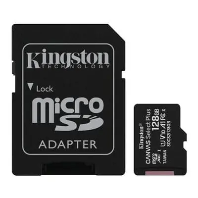 Kingston microSDXC Canvas Select Plus 128GB A1 Class 10 100MB/s + SD adaptér