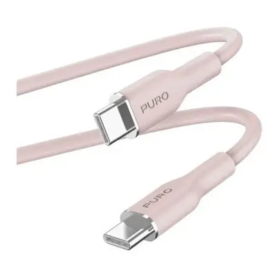 Puro kábel Soft Silicone Cable USB-C to USB-C 1.5m - Rose