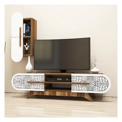 Hanah Home TV Unit Defne - Walnut, White